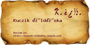 Kuczik Áldáska névjegykártya